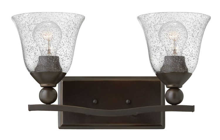 Foto para 100w Bath Bolla MED Clear Seedy Olde Bronze Bath Two Light