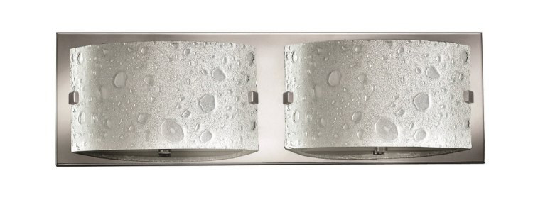 Foto para 7w Bath Daphne LED Etched Bubble Art Chrome Bath Two Light