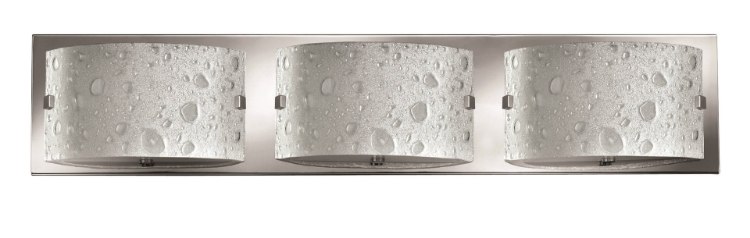 Foto para 60w Bath Daphne G-9 Etched Bubble Art Chrome Bath Three Light