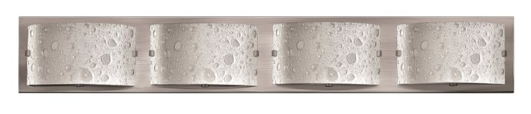 Foto para 60w Bath Daphne G-9 Etched Bubble Art Brushed Nickel Bath Four Light
