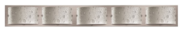 Foto para 60w Bath Daphne G-9 Etched Bubble Art Brushed Nickel Bath Five Light
