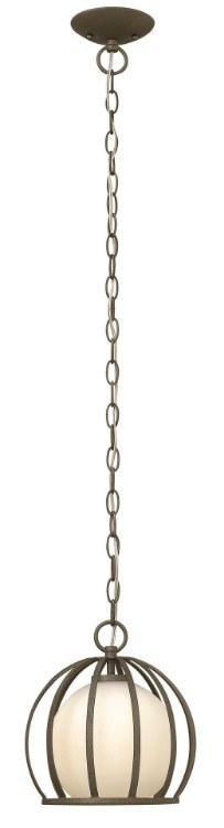 Foto para 100w Foyer Renata MED Etched Opal Linen Blacksmith* Pendant Foyer