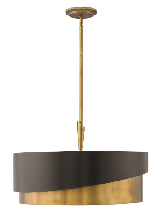 Foto para 60w Chandelier Gigi CAND Heritage Brass Stem Hung Pendant