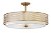 Foto para 100w Chandelier Jules MED Etched Lens Brushed Gold Inverted Pendant