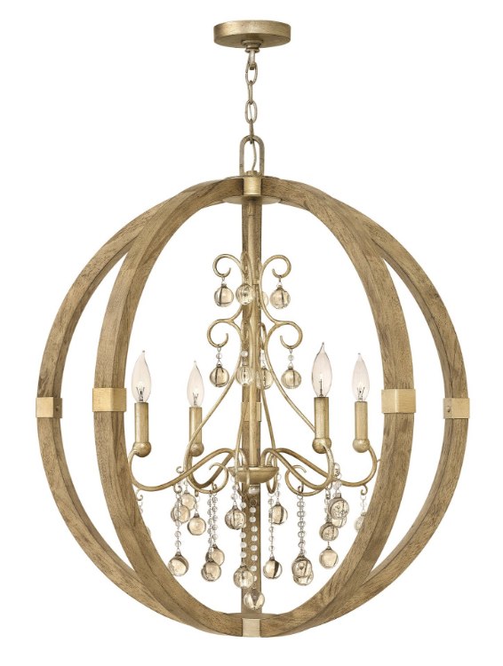 Foto para 60w Foyer Abingdon CAND Silver Leaf* Single Tier Foyer