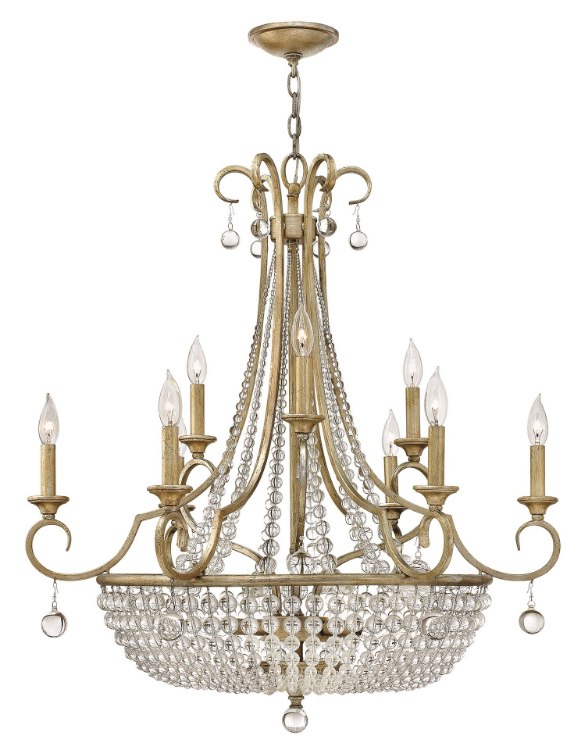 Foto para 60w Foyer Caspia CAND Silver Leaf* Two Tier Foyer