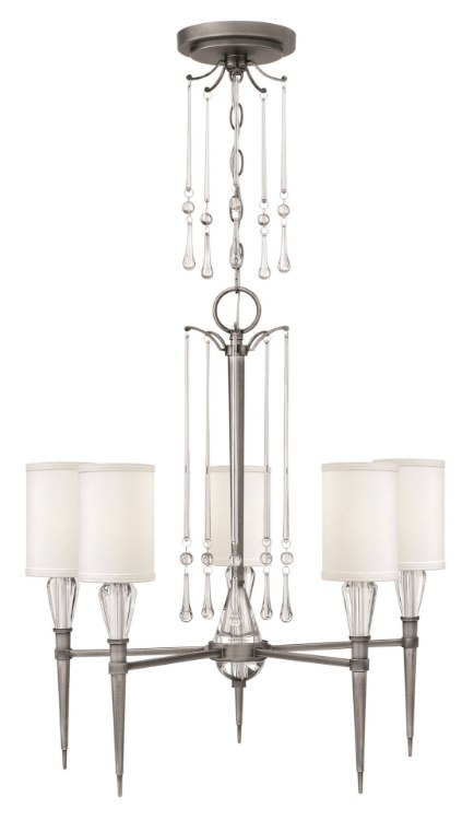 Foto para 60w Chandelier Bentley CAND Antique Nickel* Single Tier