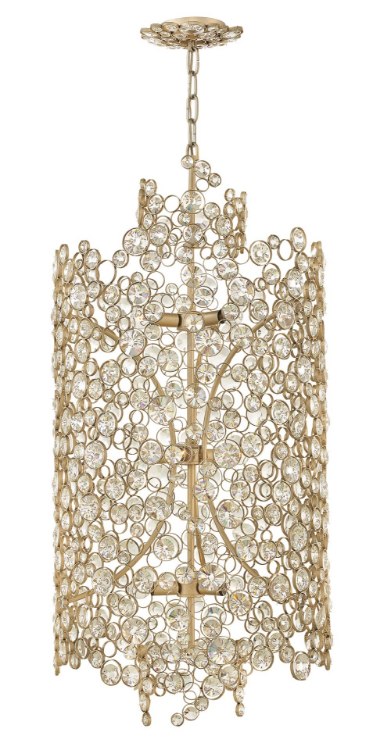Foto para 60w Chandelier Anya CAND Silver Leaf* Three Tier