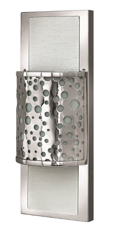 Foto para 60w Bath Mira-Fizz G-9 Clear Seedy Back Plate Polished Chrome* Bath Sconce