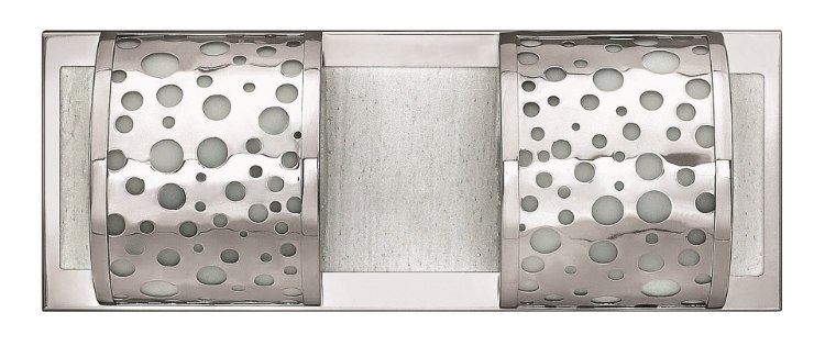 Foto para 60w Bath Mira-Fizz G-9 Clear Seedy Back Plate Polished Chrome* Bath Two Light