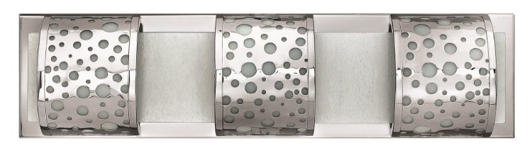 Foto para 60w Bath Mira-Fizz G-9 Clear Seedy Back Plate Polished Chrome* Bath Three Light