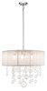 Foto para 40w Imbuia White String W/ Clear Blown Circle Glass Chrome G9 24" Pendant