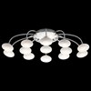 Foto para 627lm Kotton Frosted White Glass Chrome Integrated LED Sconce / Flush