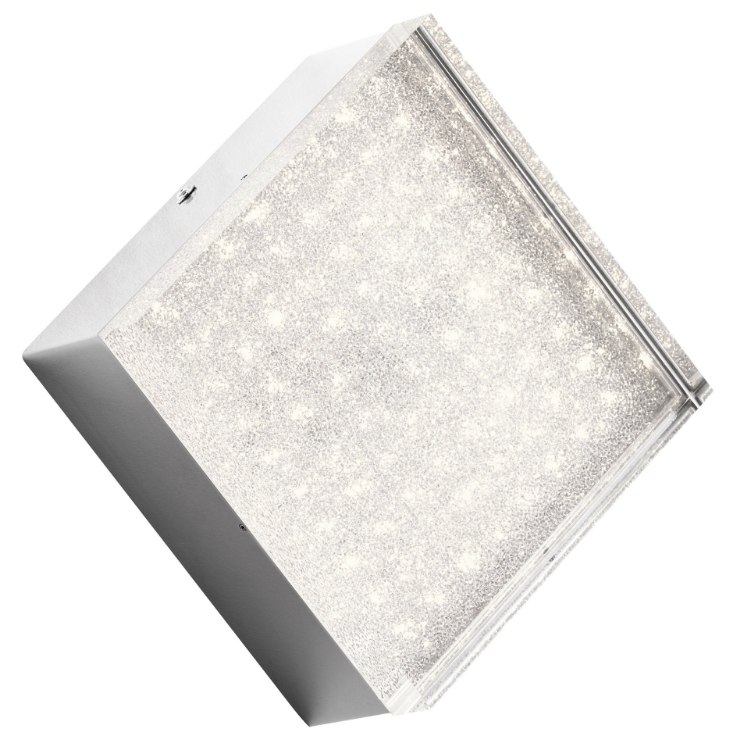 Foto para 785lm Gorve Clear Cubic Zirconia Chip Chrome Integrated LED Sconce
