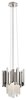 Foto para Metal Shade W/ Clear Noodle Glass Drops Polished Nickel Integrated LED Pendant