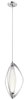 Foto para White Jade Frosted Chrome Integrated LED 1-Light Pendant
