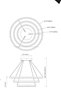 Foto para Etched Acrylic Chrome Integrated LED 3-Ring Pendant