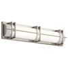 Foto para 40w 1811lm Nolan White Silk Screen Brushed Nickel Integrated LED Vanity