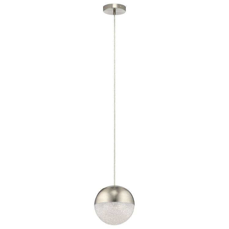 Foto para 17w 850lm Moonlit Clear Cubic Zirconia Chip Brushed Nickel Integrated LED Pendant