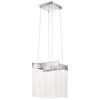 Foto para 13w 1365lm Geo Clear Acrylic With Etched Edge Chrome Integrated LED Pendant