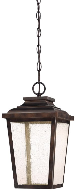 Foto para 13w WW Outdoor Chain Hung Led Chelesa Bronze Clear Seeded Glass