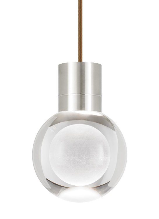Foto para 15w Mina 30k Laser Etched Satin Nickel 90cri TD-Mina Pendant 11CLBNsn-LEDWD