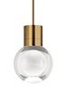 Foto para 9w Mina 22k Laser Etched Aged Brass 90cri TD-Mina Pendant 1 BN AB -LED922