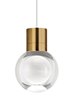 Foto para 9w Mina 22k Laser Etched Aged Brass 90cri TD-Mina Pendant 7-LITE WH AB -LED922