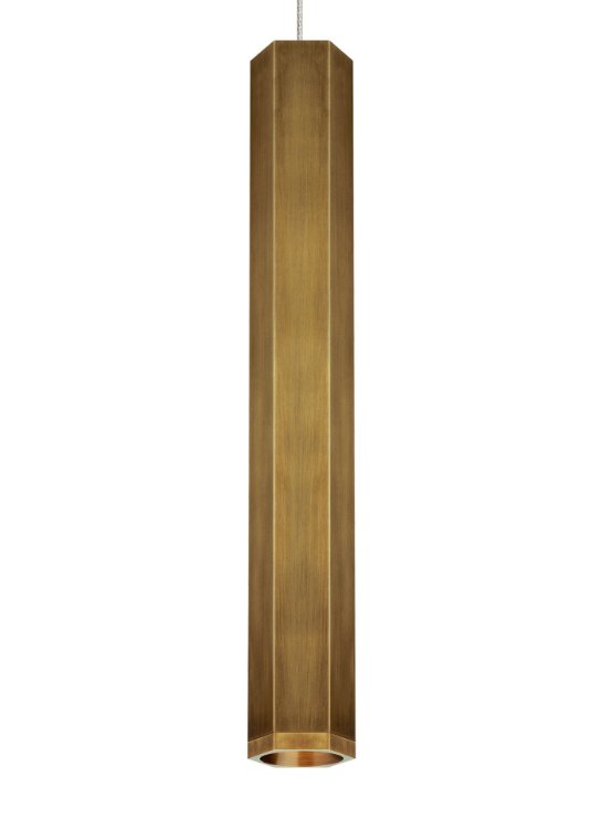 Foto para 8w Blok 30k Aged Brass/Aged Brass 90cri FJ-Blok Pendant L AB/AB-LED930