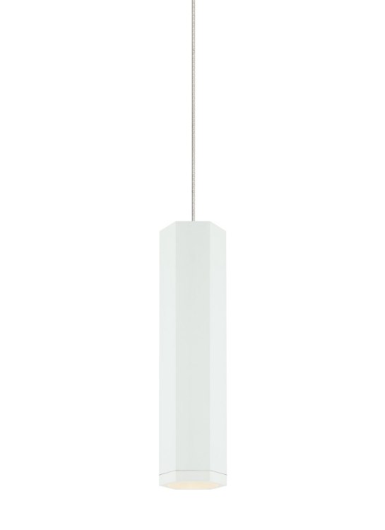 Foto para 50w Blok Matte White/Satin Nickel FJ-Blok Pendant S WH/SN