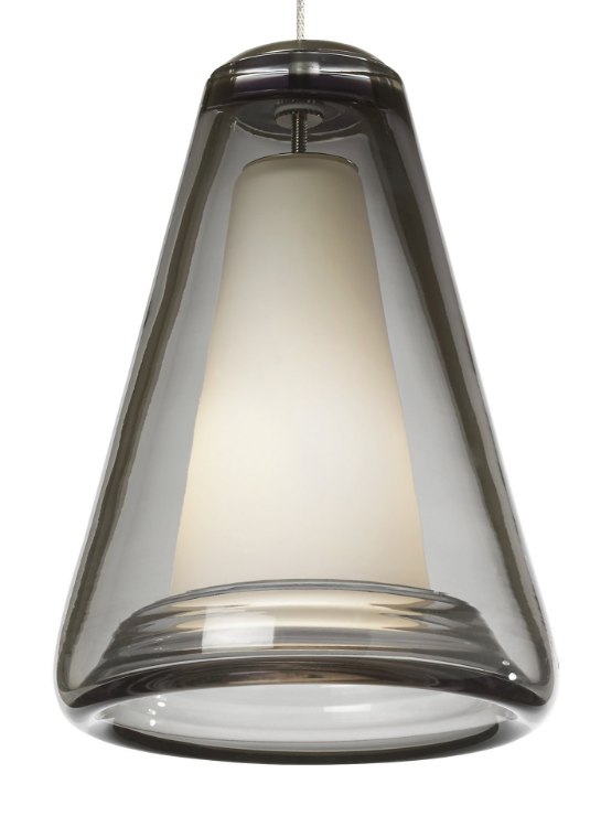 Foto para 35w Billow Satin Nickel FJ-Billow Pendant Smoke, sn