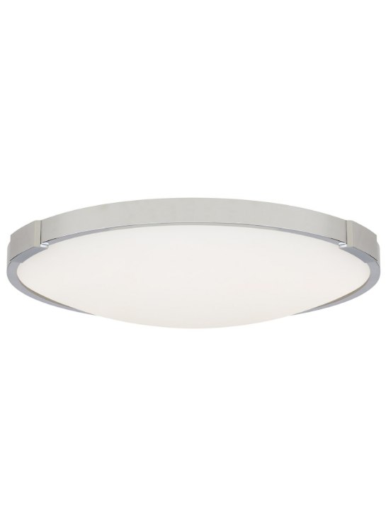 Foto para 22w Lance 27k Frosted Glass Diffuser Chrome 90cri Lance 13 Flush Mount 13IN CH -LED927-277