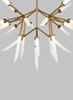 Foto para 2.6w 2285lm Spur 27k Frosted Glass Flute Satin Nickel 90cri Spur Chandelier FR SN -LED927