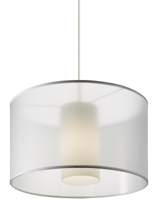 Foto para 9.5w Dillon 27k Satin Nickel E26 Medium Base A19 90cri TD-Dillon Pendant WH SN -LED927