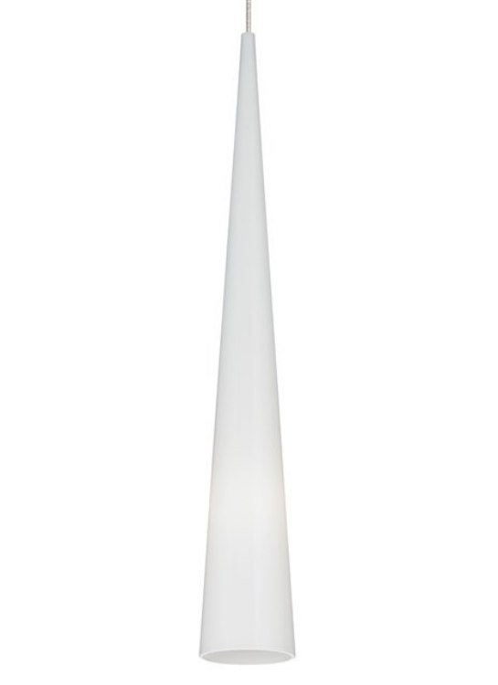 Foto para 50w Pinnacle Satin Nickel MO-Pinnacle Pend lg wht, sn