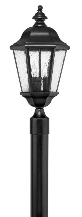 Foto para 5w Outdoor Edgewater CAND. LED Clear Seedy Black Post Top/ Pier Mount