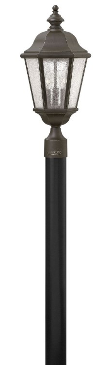 Foto para 5w Outdoor Edgewater CAND. LED Clear Seedy Oil Rubbed Bronze Post Top/ Pier Mount