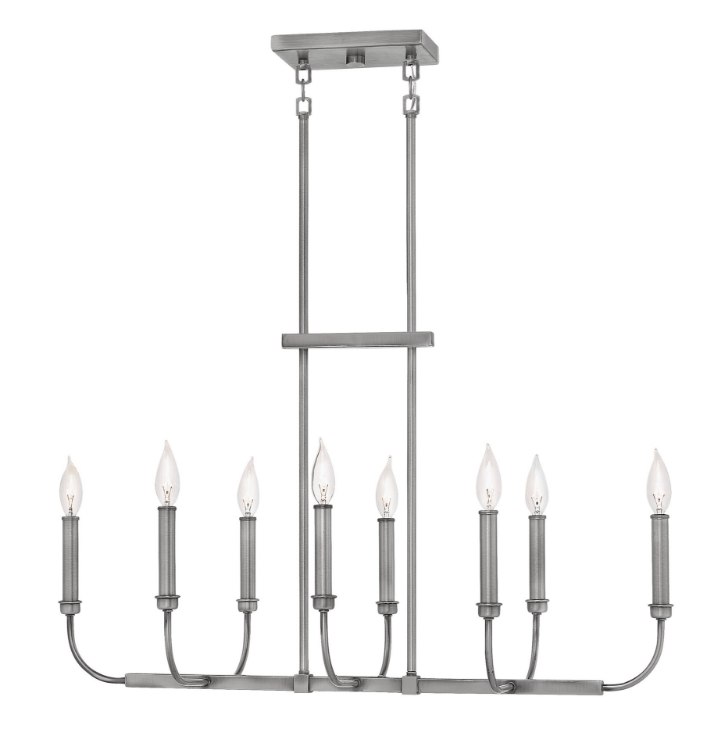 Foto para 60w Chandelier Alister CAND Antique Nickel Linear