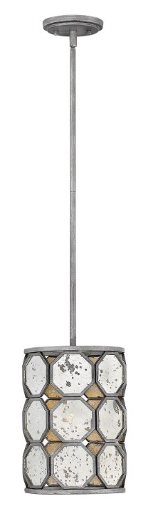 Foto para 100w Pendant Lara MED Antique Mirror Brushed Silver
