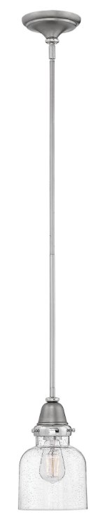 Foto para 100w Pendant Academy MED Clear Seedy English Nickel