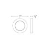 Foto para 5w 200lm 27k 3" 24v White Undercabinet Dimmable Edge-lit SW LED Button Light