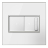Foto para adorne Real Materials Mirror White 2-Gang Wall Plate