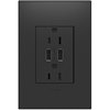 Foto para 15a adorne Graphite Tamper Resistant USB Plus-Size Combo Duplex Outlet