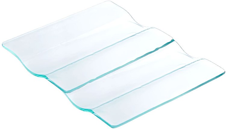 Foto para 2-Bottle Clear Glass Cradle Floating Shelf