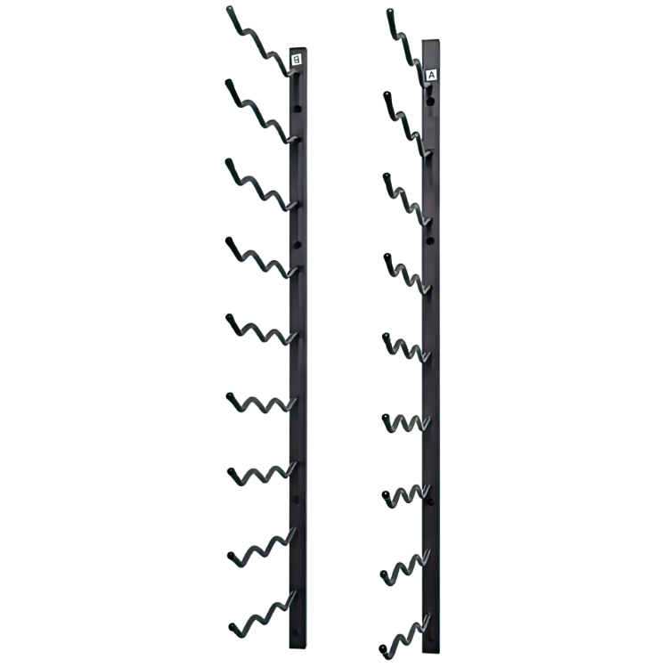 Foto para 27-Bottle Matte Black Metal Wall Mounted Wine Rack