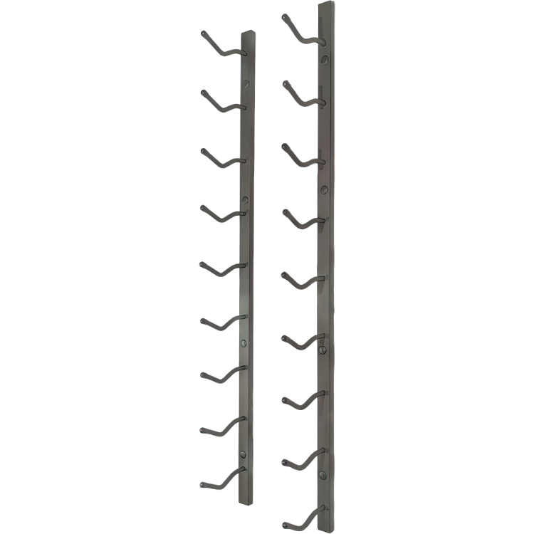 Foto para 9-Bottle Matte Black Metal Wall Mounted Wine Rack