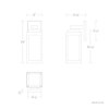Foto para 14" Amherst Black 30K 1-Light Outdoor Wall WW dweLED Sconce