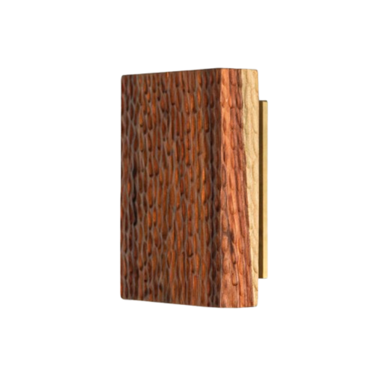 Foto para 8" Martillado Morado 2-Light Wood Sconce