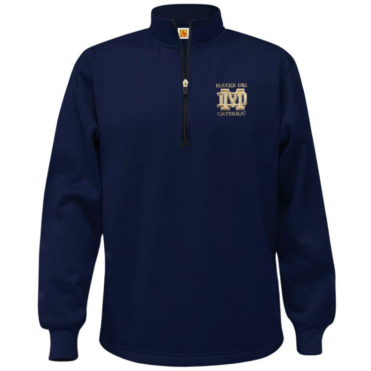 Foto para YL Perf Navy MD Fleece Quarter-Zip Sweatshirt